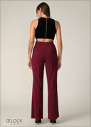 High Waist Bootleg Pant - 090326