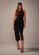 Sleeveless Trim Detailed Top - 160326