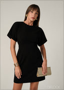 Sleeve Detailed Midi Dress - 090326