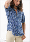 Short Sleeve Printed Viscose Shirt - 280423