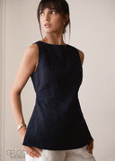 Boat Neck Tunic Top - 030426