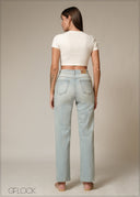 Light Wash Straight Leg Jean - Short Length - 230226D