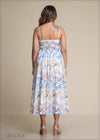 Front Pleated Midi Dress - 180825