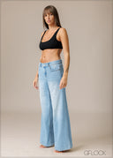 Low Waist Wide Leg Jean - Short Length - 210326D