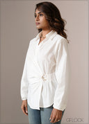 Trim Detailed Cotton Top - 121026