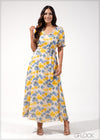Floral Print Maxi Dress - 090623