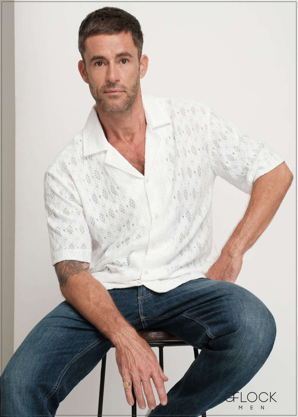 Revere Collar Lace Shirt - 160725