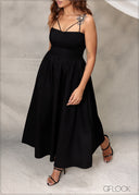 Pintuck Strappy Dress - 020326