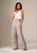 Strappy Embroidered Crop Top - 130326