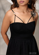 Pintuck Strappy Dress - 020326