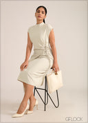 Tie-Up Midi Dress - 261026