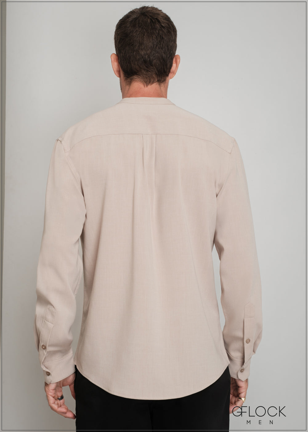 Stand-Up Collar Long Sleeve Shirt - 160725