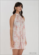 Pleated Mini Dress - 050626