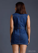 Mid Blue Pinafore - 270124