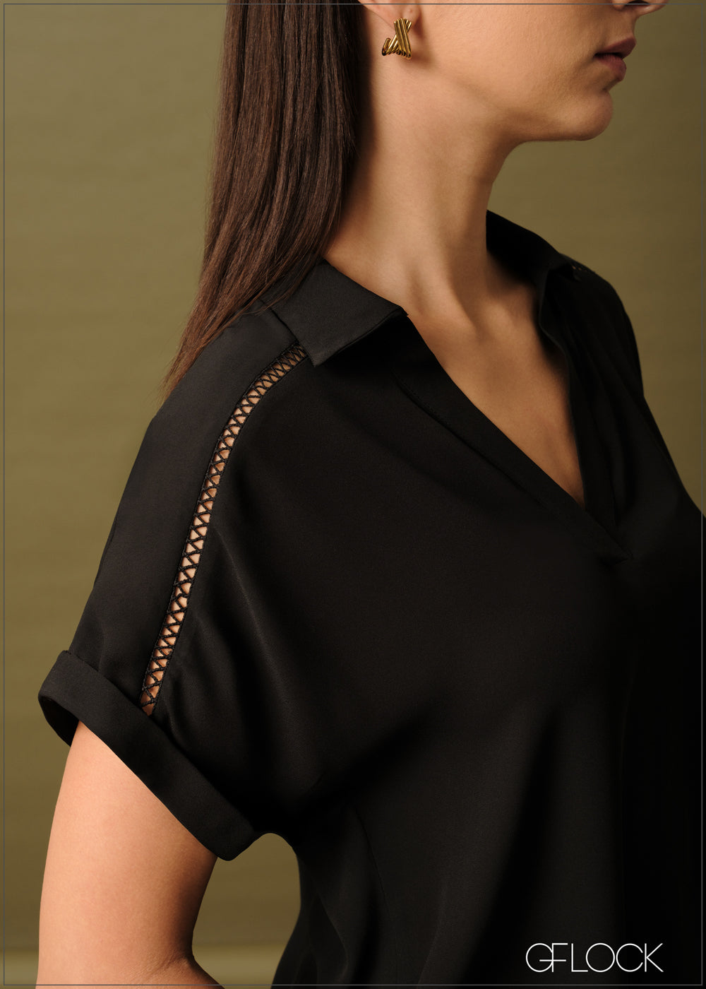 Lace Trim Top - 061025