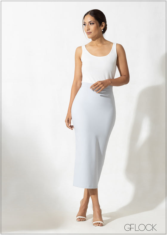 High Waist Midi Pencil Skirt - 300623