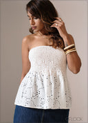Smocked Cutlawn Top - 121026