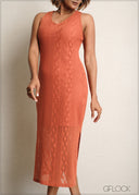 V-Neck Shift Dress - 090525