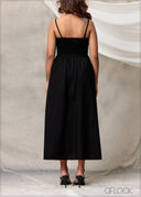 Pintuck Strappy Dress - 020326