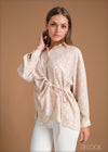 RUCHED SLEEVE SHIRT -  220324