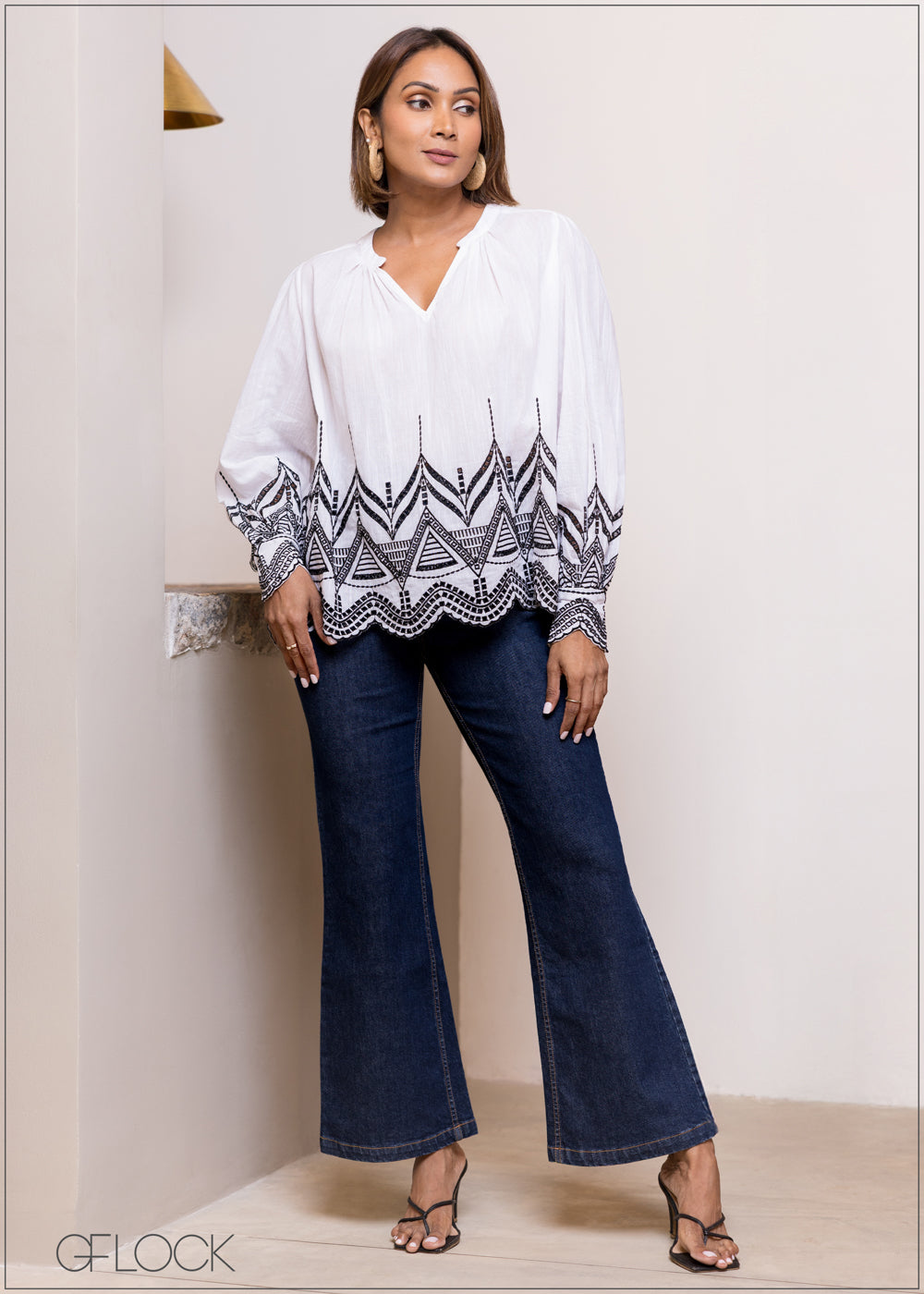 Embroidered Blouse - 230525