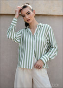 Stripe Long Sleeve Shirt - 090425