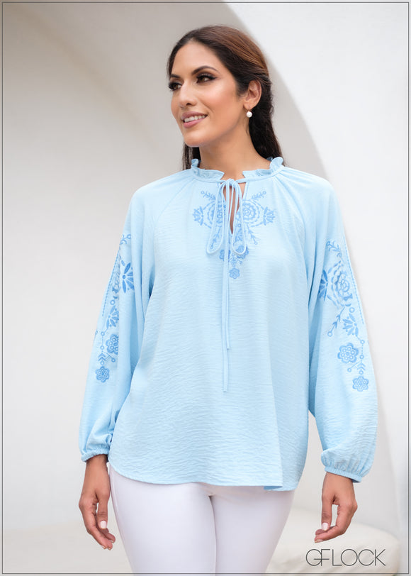 Embroidery Detailed Top - 171123