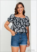 Smocked Crop Top - 070125