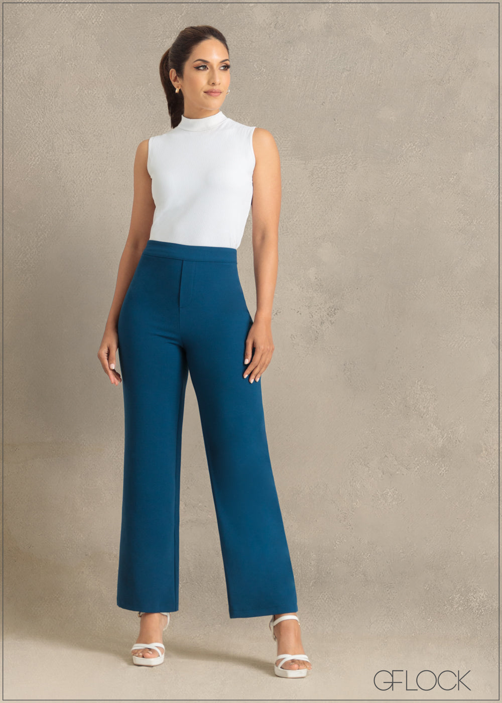 Tapered Pant With Waist Band Detail - 241123