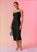 Cowl Neck Mini Dress - 120225