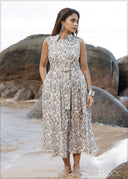 Printed Button Down Dress - 201026