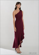 One Shoulder Ruffle Dress - 050626