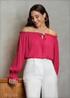 Frill Hem Off Shoulder Top - 181224