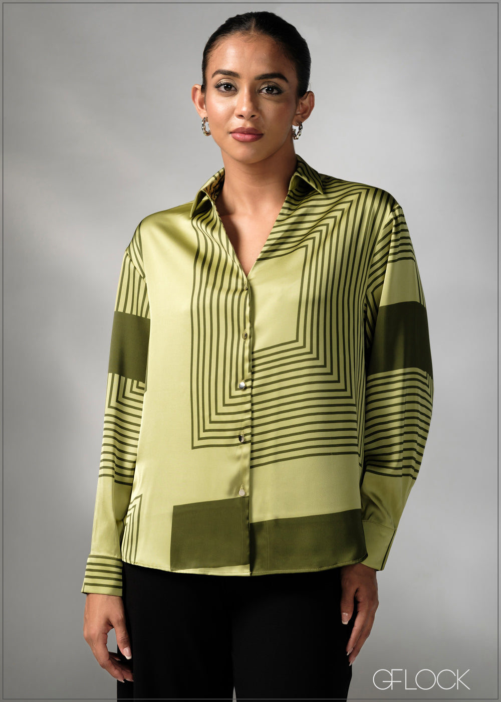 Printed Long Sleeve Shirt - 270625