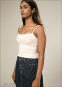 Contrast Strappy Top - 161026