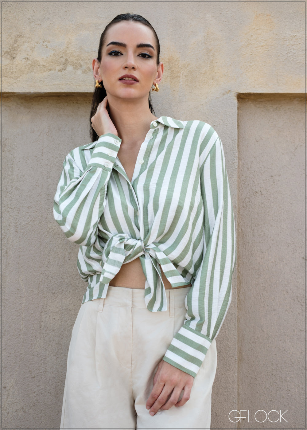 Stripe Long Sleeve Shirt - 090425