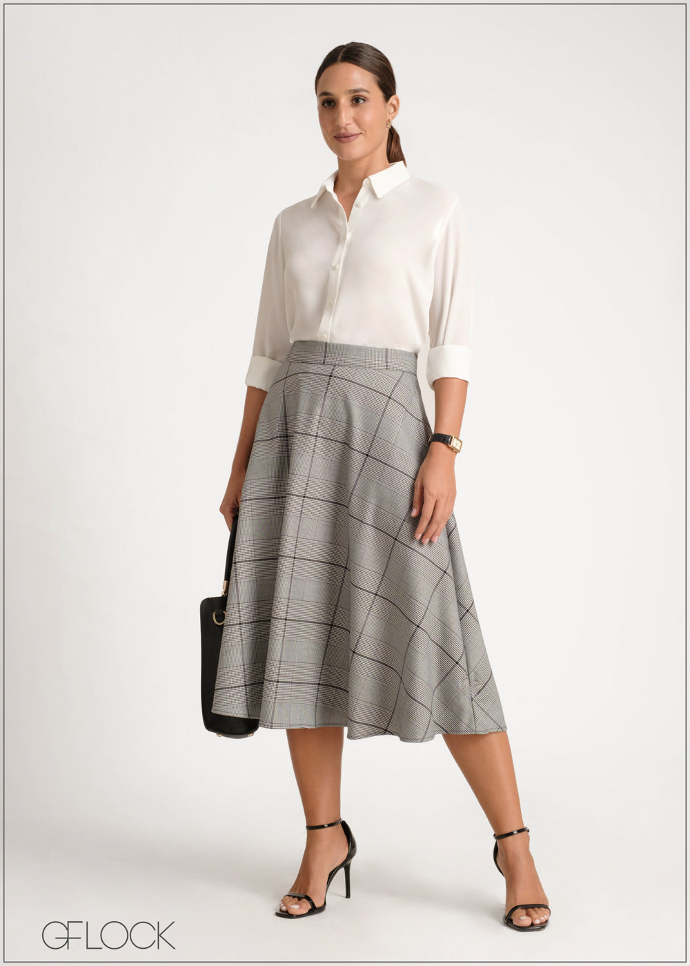 Circle skirt grey best sale