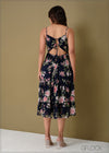 Tie Back Detail Floral Dress - 110923