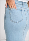 High Waist Denim Skirt - 01 - 121024