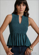 Frill Detailed Smocked Top - 270426