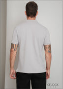 Embossed Collar Polo T-Shirt - 080425