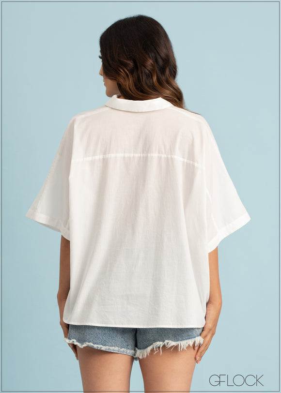 Short Sleeve Cotton Shirt - 020623