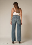 Mid Blue Denim Pant - Short Length - 230226D
