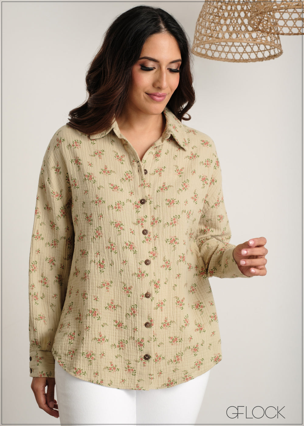 Printed Oversized Shirt - 060625