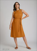 Embroidery Midi Dress - 250425