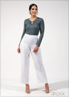 Ring Detail Ribbed Top - 090623