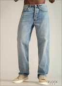 Mid Blue Straight Leg Jean - Long Length - 081026