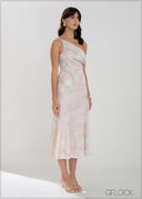 One Shoulder Floral Dress - 050626