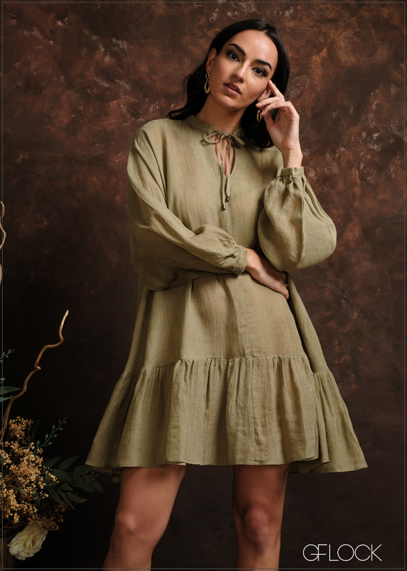 Long Sleeve Mini Dress - 010325