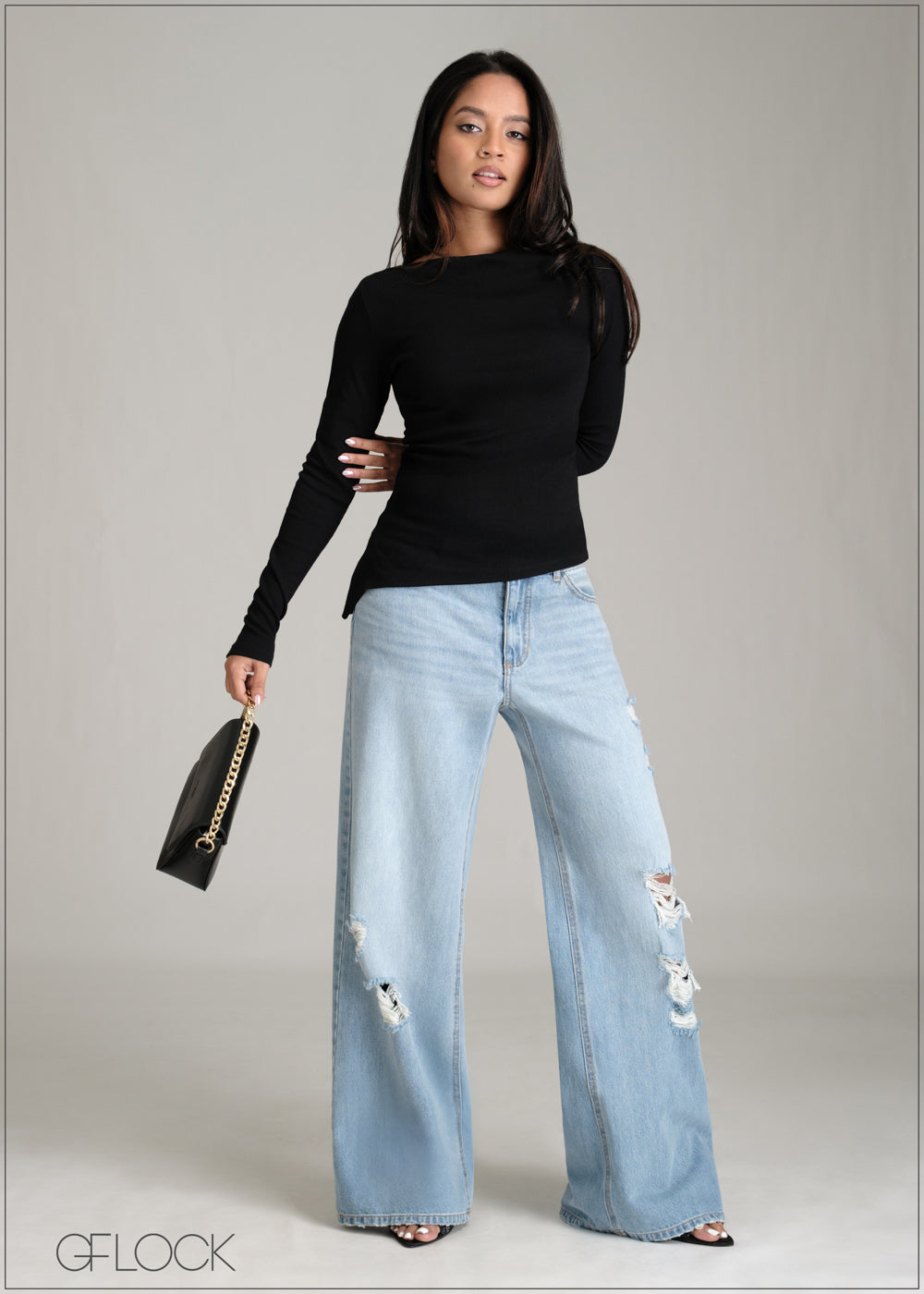 Side Ruched Rib Top - 061225